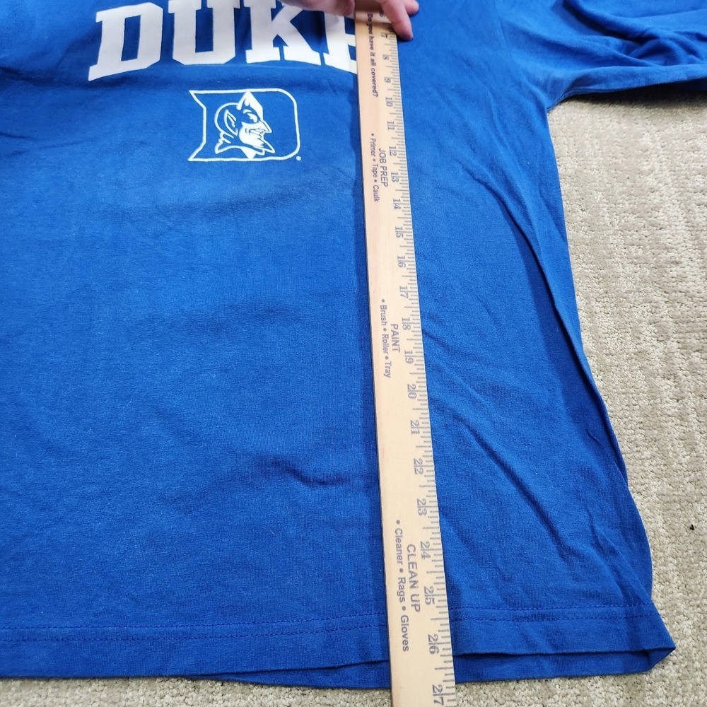 Vintage Duke Blue Devils Shirt Men Medium Cotton Crewneck NCCA Long Sleeve - Picture 4 of 9